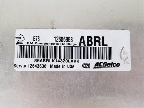 2015-2016 Chevy Trax 12643636 Computer Brain Engine Control ECU ECM EBX Module