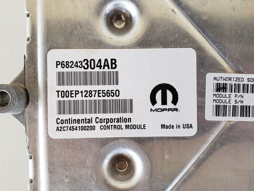 2016-2020 Ram 1500 P68298477AE Computer Brain Engine Control ECU ECM EBX Module