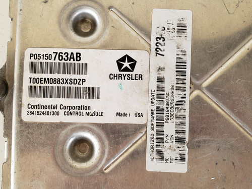 2013 Chrysler 200 P05150763AB Computer Brain Engine Control ECU ECM EBX Module