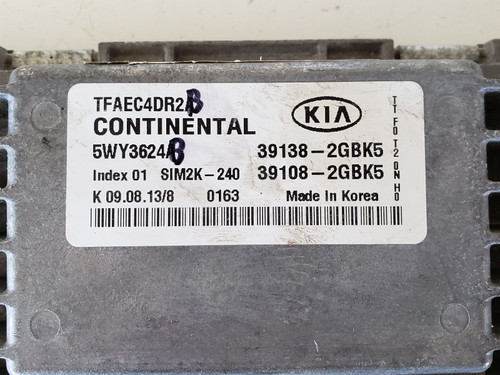 2014-2015 Optima 39108-2GBK5 Computer Brain Engine Control ECU ECM EBX Module