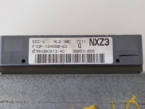 1997 Ford Taurus F7DF-12A650-ED Computer Brain Engine Control ECU ECM EBX Module