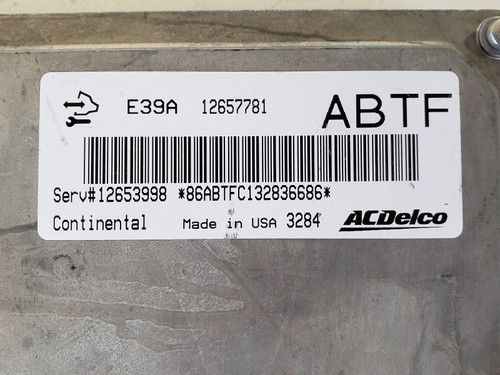 13-15 Captiva Sport 12653998 Computer Brain Engine Control ECU ECM EBX Module