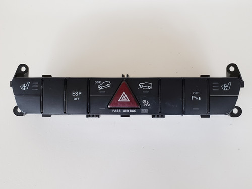 10-11 Mercedes Benz MC350 A1648709910 ESP Hazard Heated Seat Control Panel