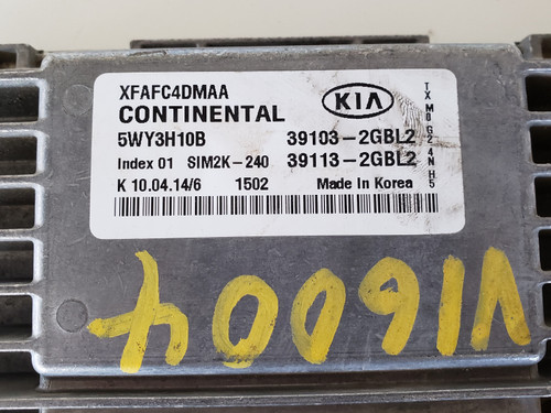 2014-2015 Sorento 39113-2GBL2 Computer Brain Engine Control ECU ECM EBX Module