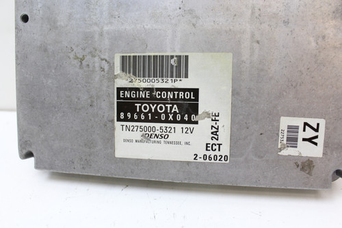 03 Camry 89661-0X040 Computer Brain Engine Control ECU ECM EBX Module