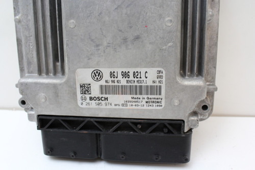 2010 10 VW CC 06J 906 021 C Computer Brain Engine Control ECU ECM EBX Module