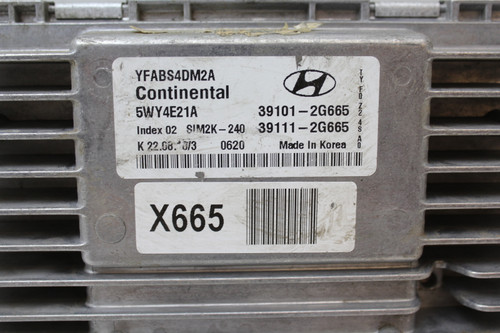 2011 11 Hyundai Sonata 2.4L 39111-2G665 Computer Engine Control ECU ECM Module