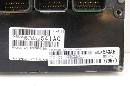 06 2006 Chrysler Pacifica 3.5L 04727541AC Computer Engine Control ECU ECM Module