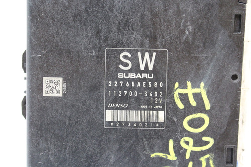 13 2013 Subaru Forester 22765AE580 Computer Engine Control ECU ECM EBX Module