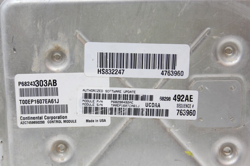 16-20 Dodge 1500 68243303AB Computer Brain Engine Control ECU ECM EBX Module