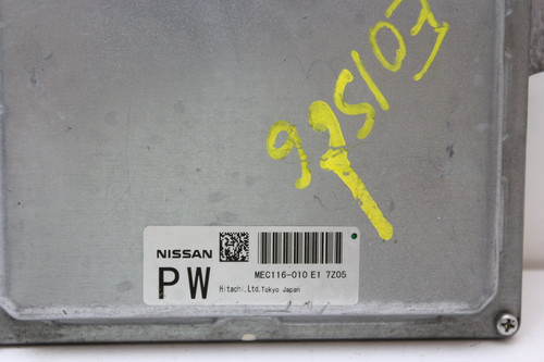 2009 09 Nissan Murano MEC116-010 E1 Computer Engine Control ECU ECM EBX Module