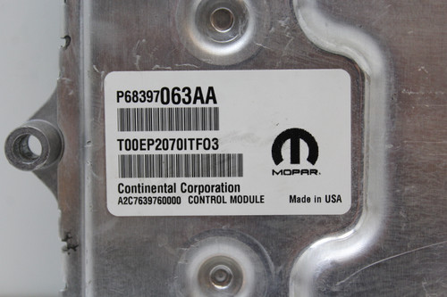 19-20 Jeep Cherokee 68397063AA Computer Brain Engine Control ECU ECM EBX Module