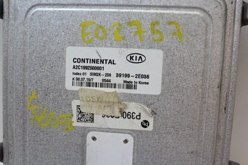 19-20 Forte 39199-2E036 Computer Brain Engine Control ECU ECM EBX Module