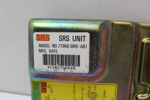 92-93 Accord SRS Supplemental Safety Restraint Module