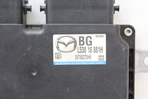 2010 10 Mazda 3 2.5L L538 18 881H Computer Brain Engine Control ECU ECM Module