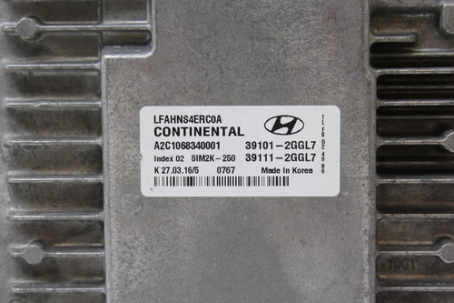 15-17 Hyundai Sonata 39111-2GGL7 Computer Engine Control ECU ECM EBX Module