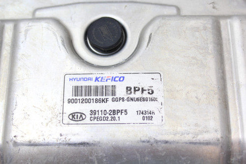17-19 Kia Soul 39110-2BPF5 Computer Brain Engine Control ECU ECM EBX Module