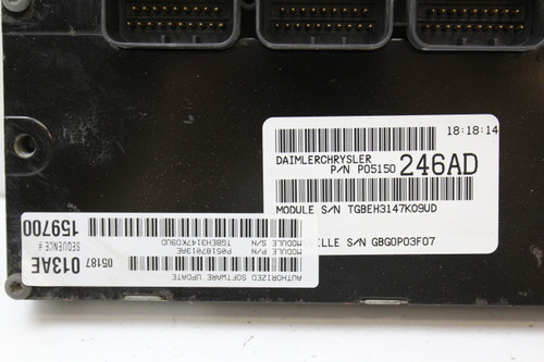 08-10 Chrysler 300 05150246AD Computer Brain Engine Control ECU ECM EBX Module