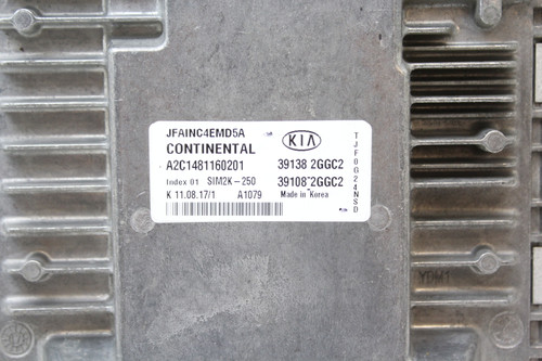 16-18 Kia Optima 39108 2GGC2 Computer Brain Engine Control ECU ECM EBX Module