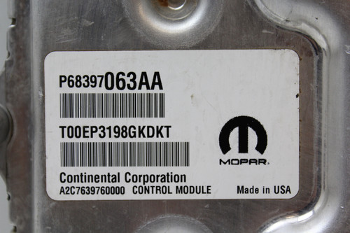 19 20 Jeep Cherokee 68397063AA Computer Brain Engine Control ECU ECM EBX Module