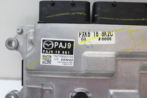 19-20 Mazda 3 DENSO PAJ9 18 881 Computer Brain Engine Control ECU ECM EBX Module