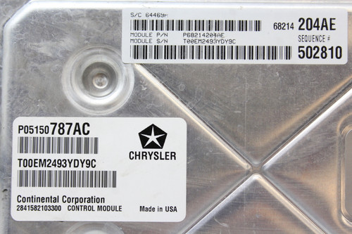 14 2014 Dodge Charger 05150787AC Computer Brain Engine Control ECU ECM Module