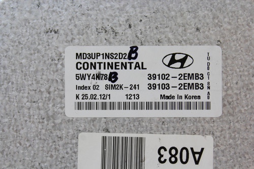 11 12 13 Hyundai Elantra 39103-2EMB3 Computer Engine Control ECU ECM Module