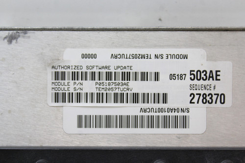 08 09 Chrysler Aspen 05187503AE Computer Brain Engine Control ECU ECM EBX Module