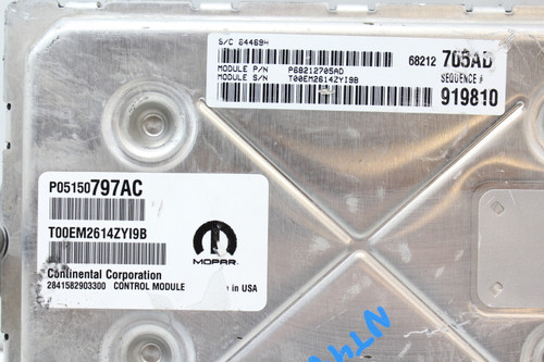 14 2014 Dodge Charger 05150797AC Computer Brain Engine Control ECU ECM Module