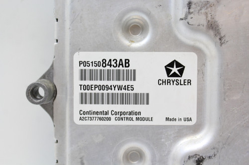14 2014 Jeep Cherokee 05150843AB Computer Engine Control ECU ECM EBX Module