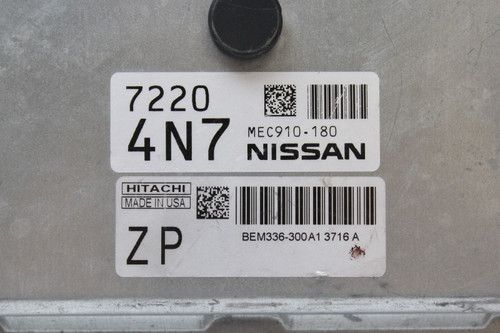 14-17 Nissan Versa BEM336-300 A1 Computer Engine Control ECU ECM EBX Module