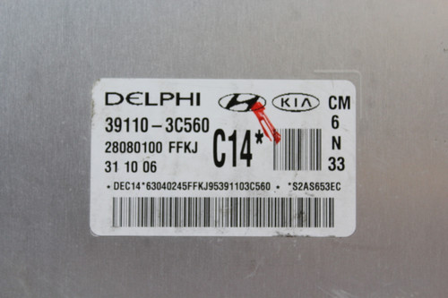 07-09 Hyundai Santa Fe 39110-3C560 Computer Brain Engine Control ECU ECM Module