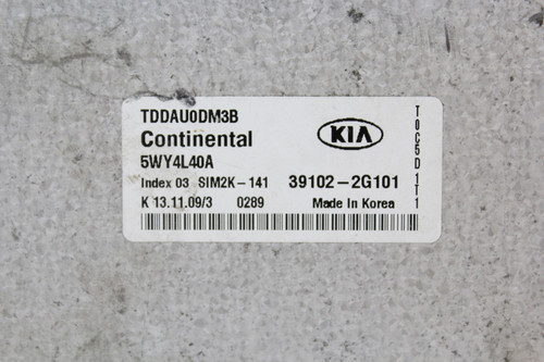 10 2010 Kia Forte 39102-2G101 Computer Brain Engine Control ECU ECM EBX Module