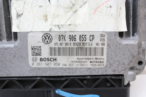11-14 VW Jetta 07K 906 055 CP Computer Brain Engine Control ECU ECM EBX Module