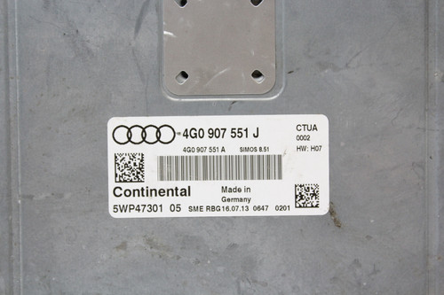 13-15 Audi A6 4G0 907 551 J Computer Brain Engine Control ECU ECM EBX Module