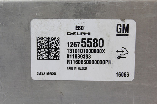 16 2016 Chevrolet Malibu 12672502 Computer Brain Engine Control ECU ECM Module
