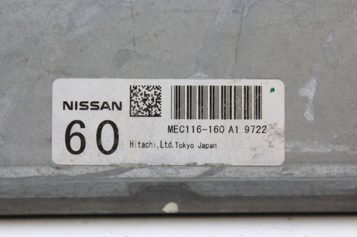 2009 09 Nissan Murano MEC116-160 A1 Computer Brain Engine Control ECU ECM Module