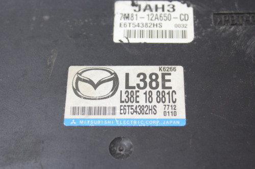 07 2007 Mazda 6 L38E 18 881C Computer Brain Engine Control ECU ECM EBX Module