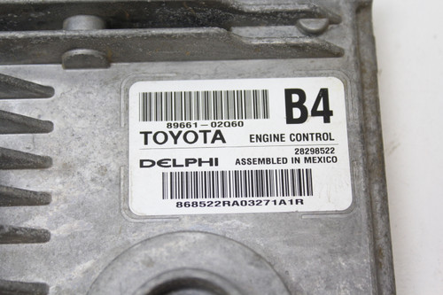 11 2011 Toyota Corolla 89661-02Q60 Computer Engine Control ECU ECM EBX Module