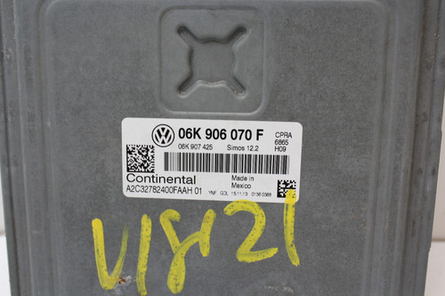 2014 14 Jetta 06K 906 070 F Computer Brain Engine Control ECU ECM EBX Module