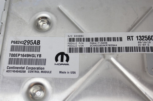 16-19 Dodge Caravan 68243295AB Computer Brain Engine Control ECU ECM EBX Module