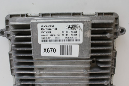 11 2011 Sonata 39111-2G670 Computer Brain Engine Control ECU ECM EBX Module