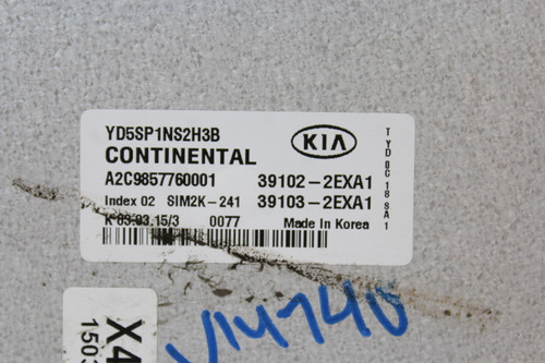 2015 15 Kia Forte 391032EXA1 Computer Brain Engine Control ECU ECM EBX Module
