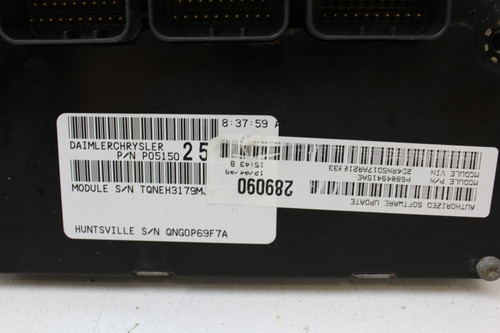 08-10 Caravan P68049415AE Computer Brain Engine Control ECU ECM EBX Module