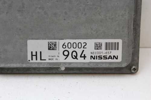 13 2013 Nissan Rogue NEC001-657 Computer Brain Engine Control ECU ECM EBX Module