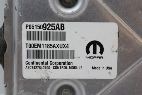 15 2015 Jeep Cherokee 05150925AB Computer Brain Engine Control ECU ECM Module