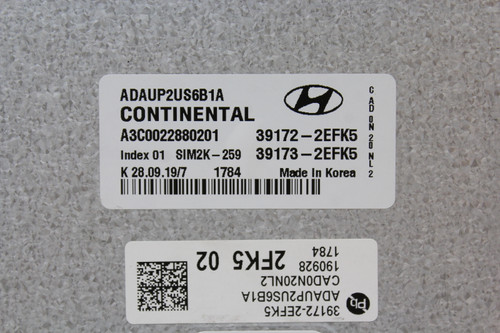 2020 20 Hyundai Elantra 39173-2EFK5 Computer Engine Control ECU ECM EBX Module