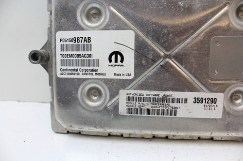 15 2015 Grand Cherokee P68229961AD Computer  Engine Control ECU ECM EBX Module