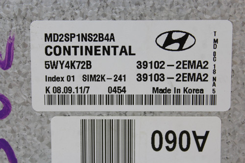 11-13 Hyundai Elantra 39103-2EMA2 Computer Brain Engine Control ECU ECM Module