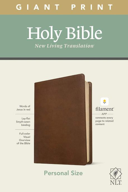 Tyndale House Publishers NLT Personal Size Giant Print Bible, Filament Enabled Edition 
